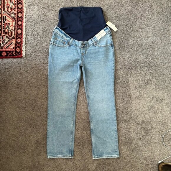 NWT: Abercrombie Ankle Straight Maternity Jeans - Picture 1 of 8